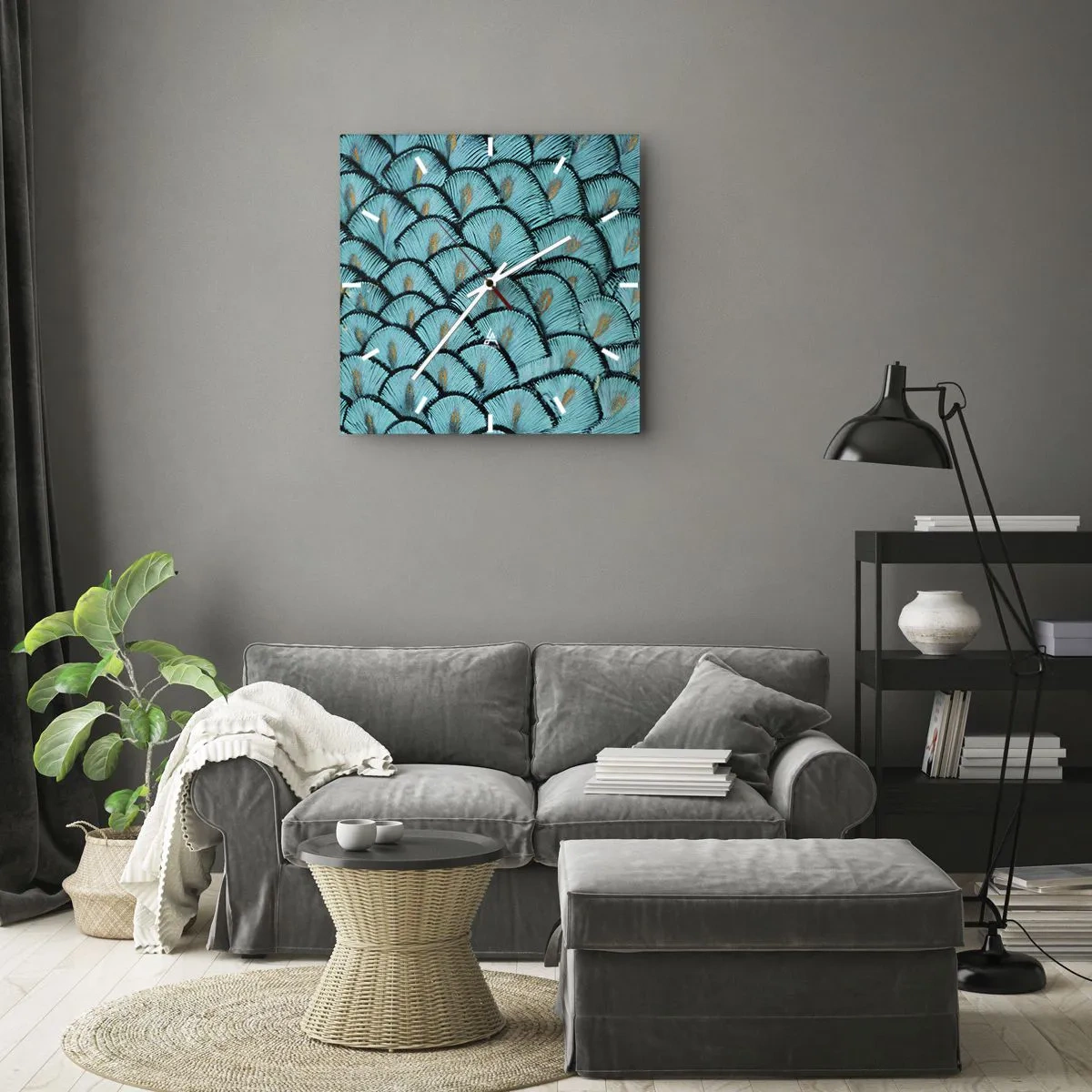 Falióra, Óra - A tollak nagy gálája - 30x30 cm