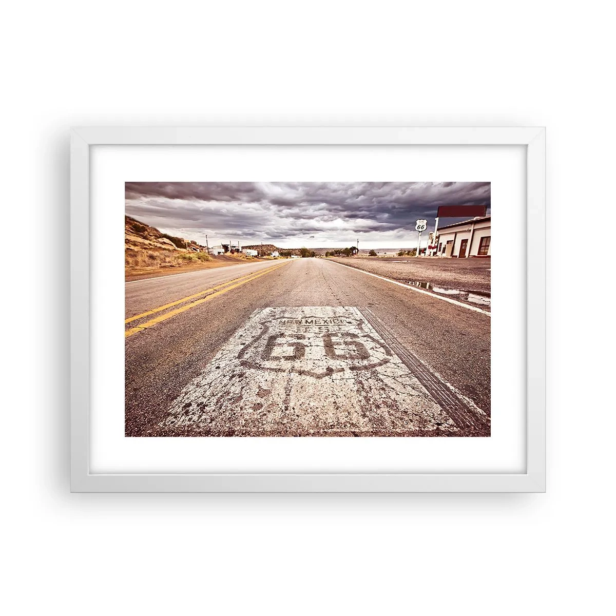 Poszter fekete keretben - Mother Road – amerikai legenda - 40x30 cm