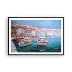 Poszter fehér keretben - Olasz öböl - 91x61 cm