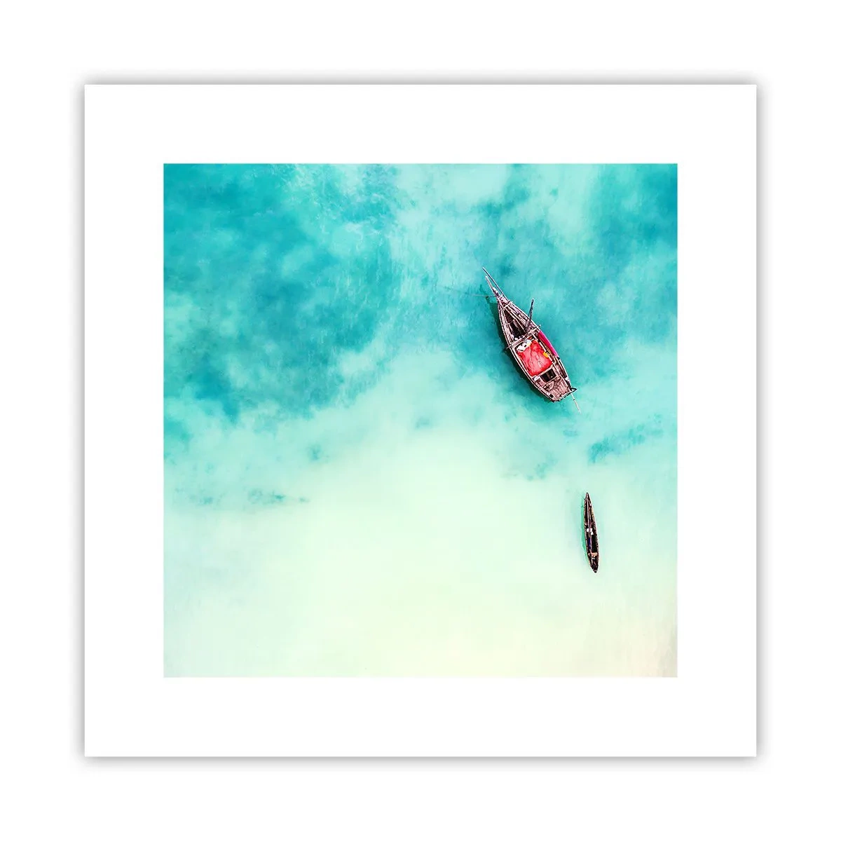 Poszter - A Zanzibár strandjain, amikor sok a víz... - 30x30 cm
