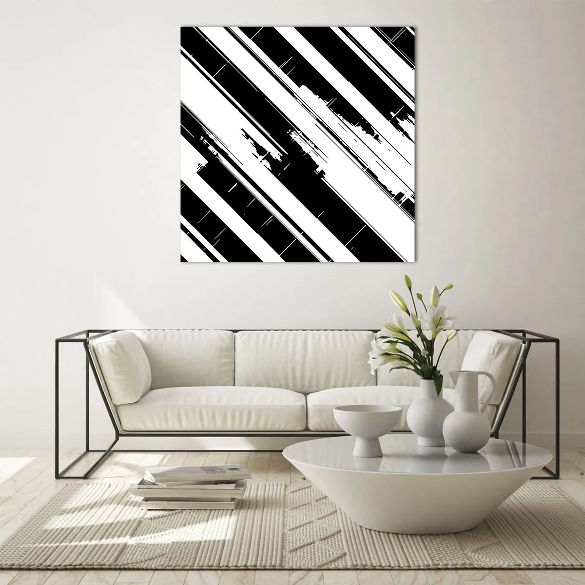 Üveg kép - Intenzív és dinamikus kompozíció - 50x50 cm