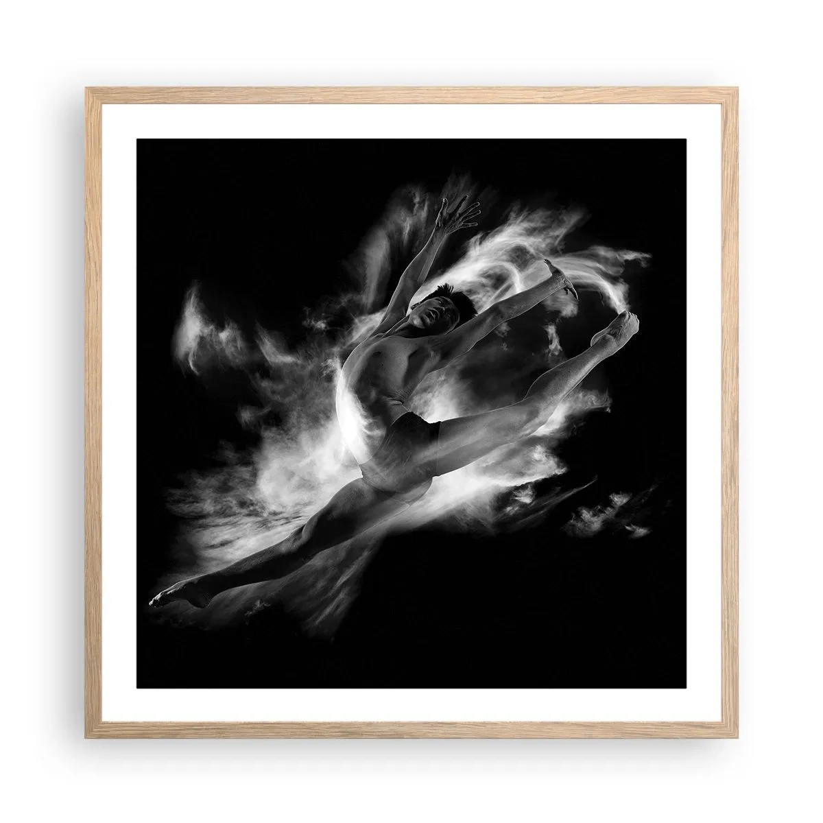 Poszter világos tölgy keretben - Elakadt a repülésben - 60x60 cm