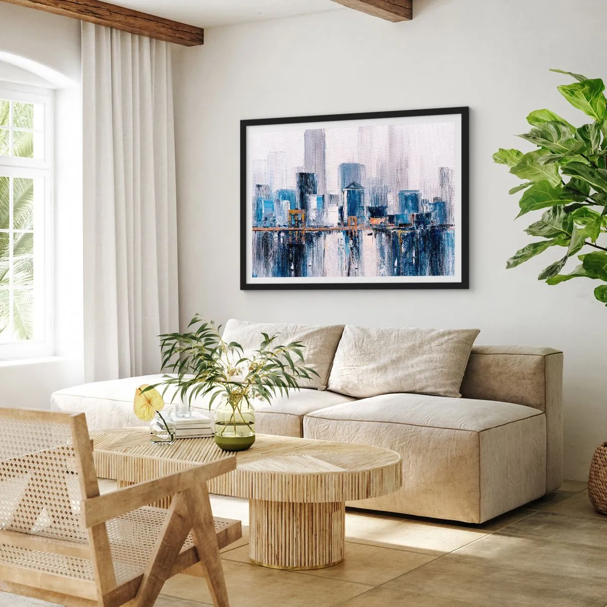 Poszter fehér keretben - New York-i benyomás - 70x50 cm