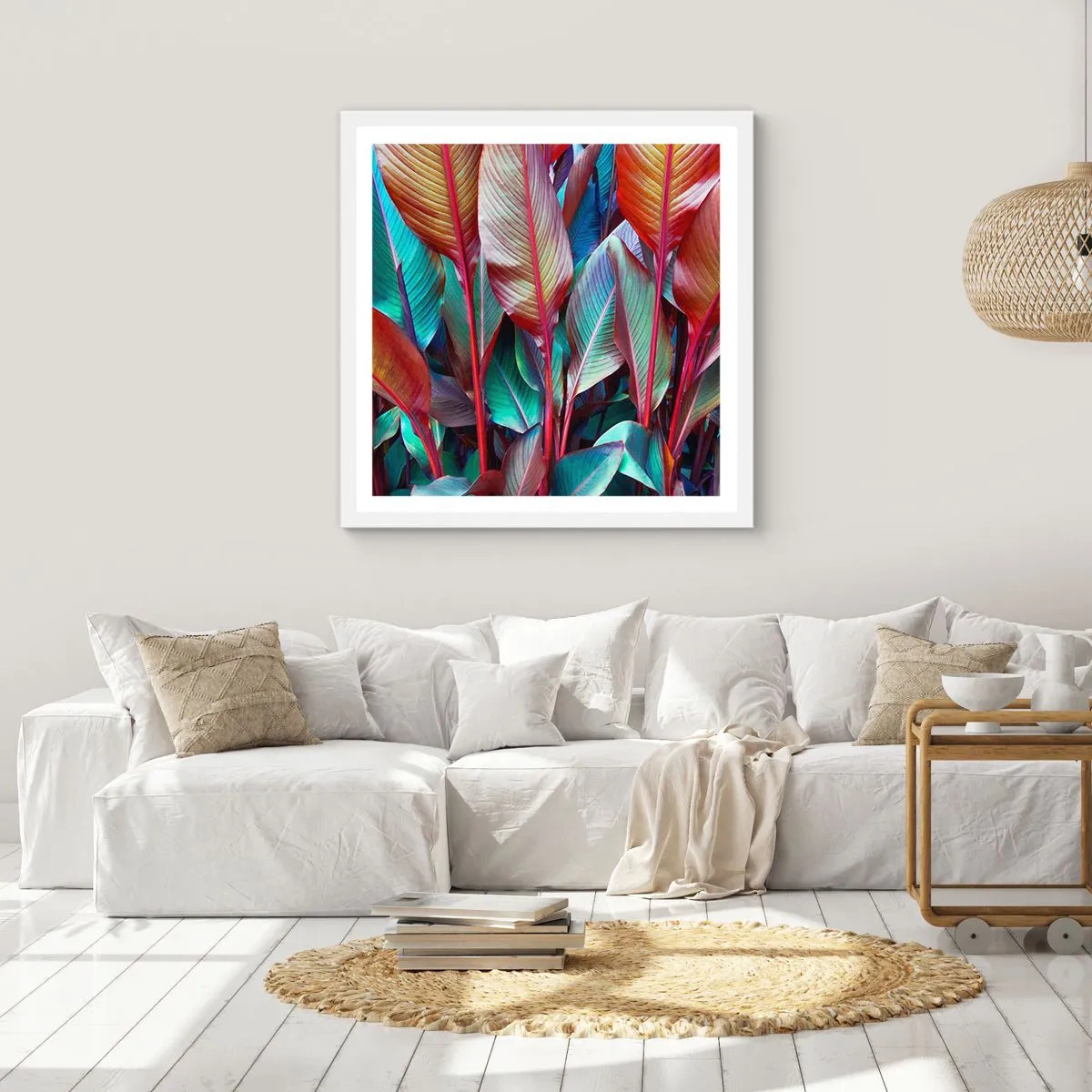 Poszter fekete keretben - Egy színes sűrű - 50x50 cm