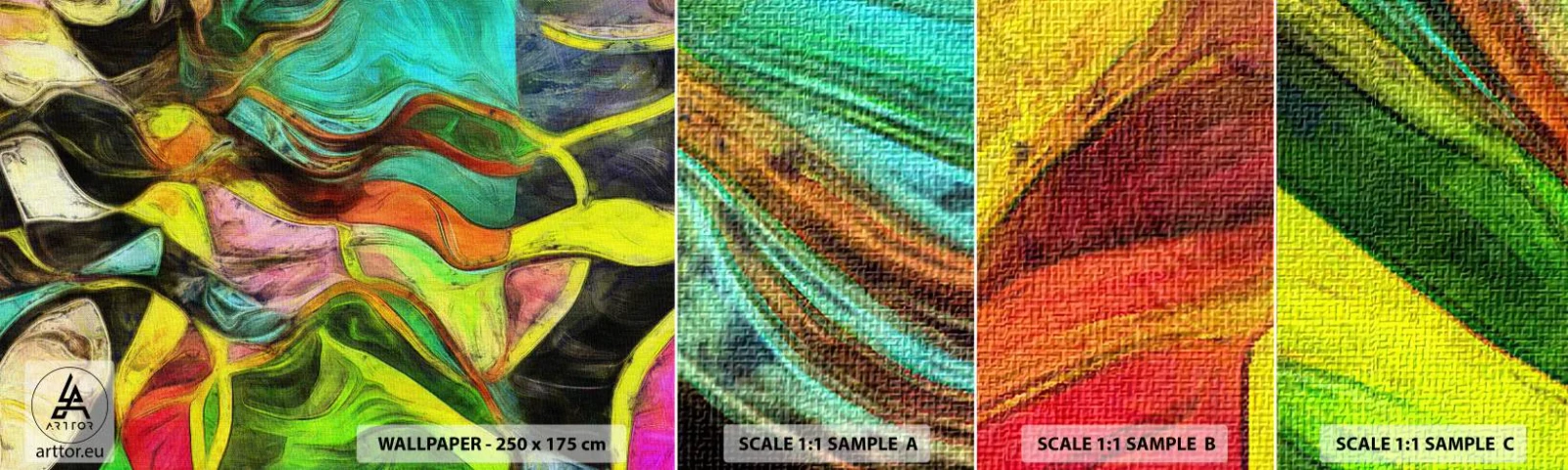 Fotótapéta Minta Standard Eco - A mozgás az élet - Absztrakció, Darab, Festmény - 100x30 cm