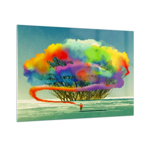 Üveg kép - Keltsd életre ezt a világot - 100x70 cm