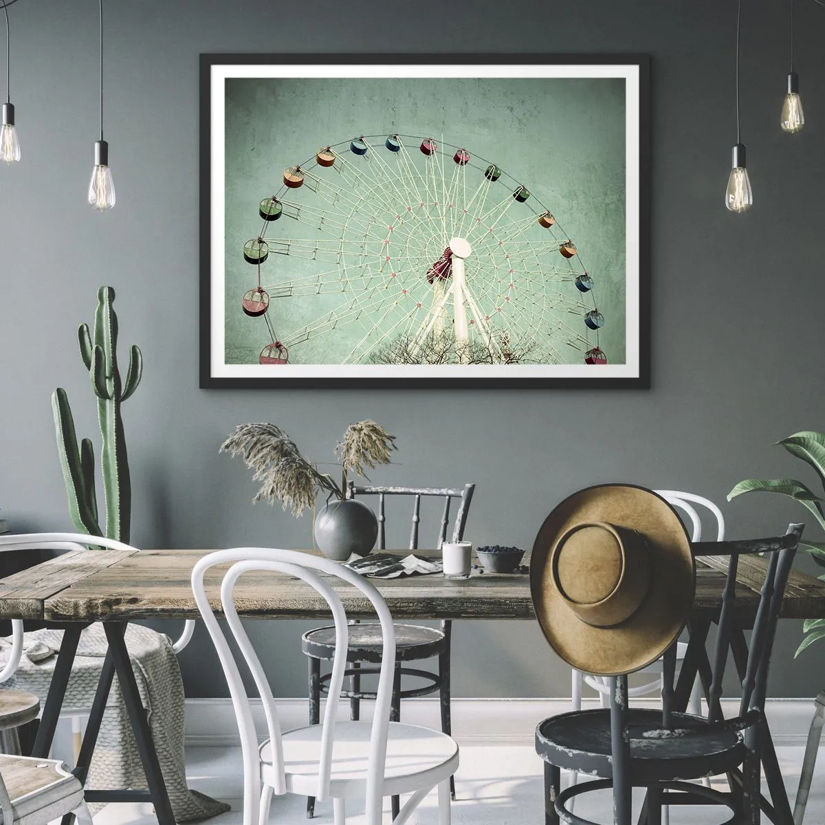 Poszter fehér keretben - Gyere játszani - 70x50 cm