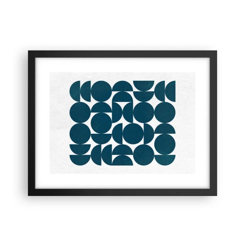 Poszter fehér keretben - Körök és félkörök - 40x30 cm