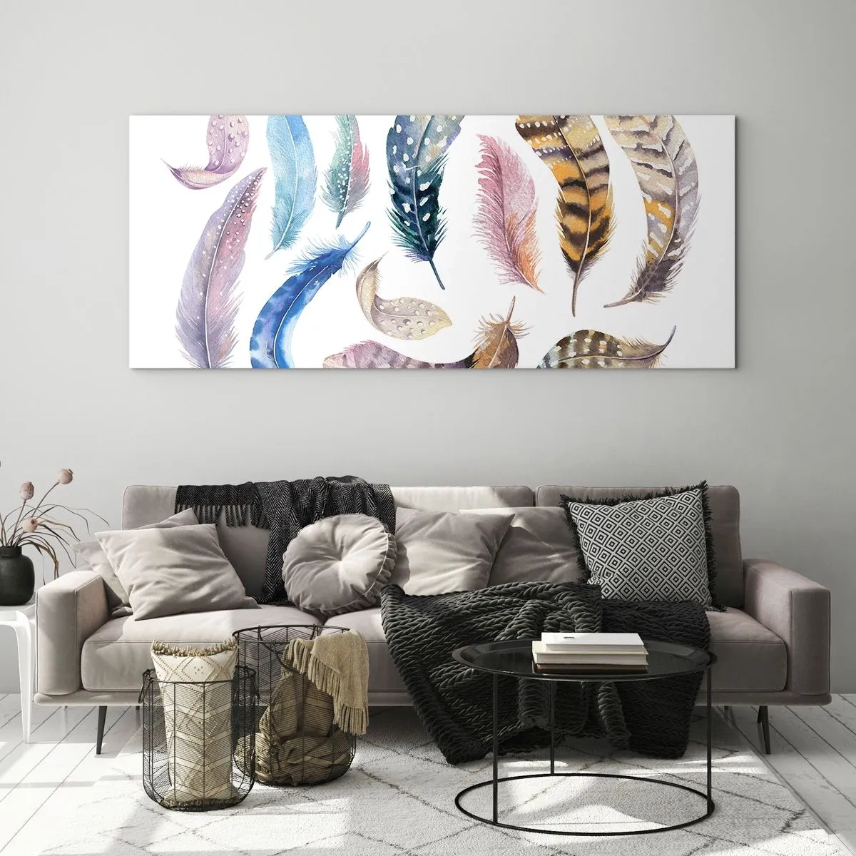 Üveg kép - Könnyű, tarka és sokszínű - 100x40 cm