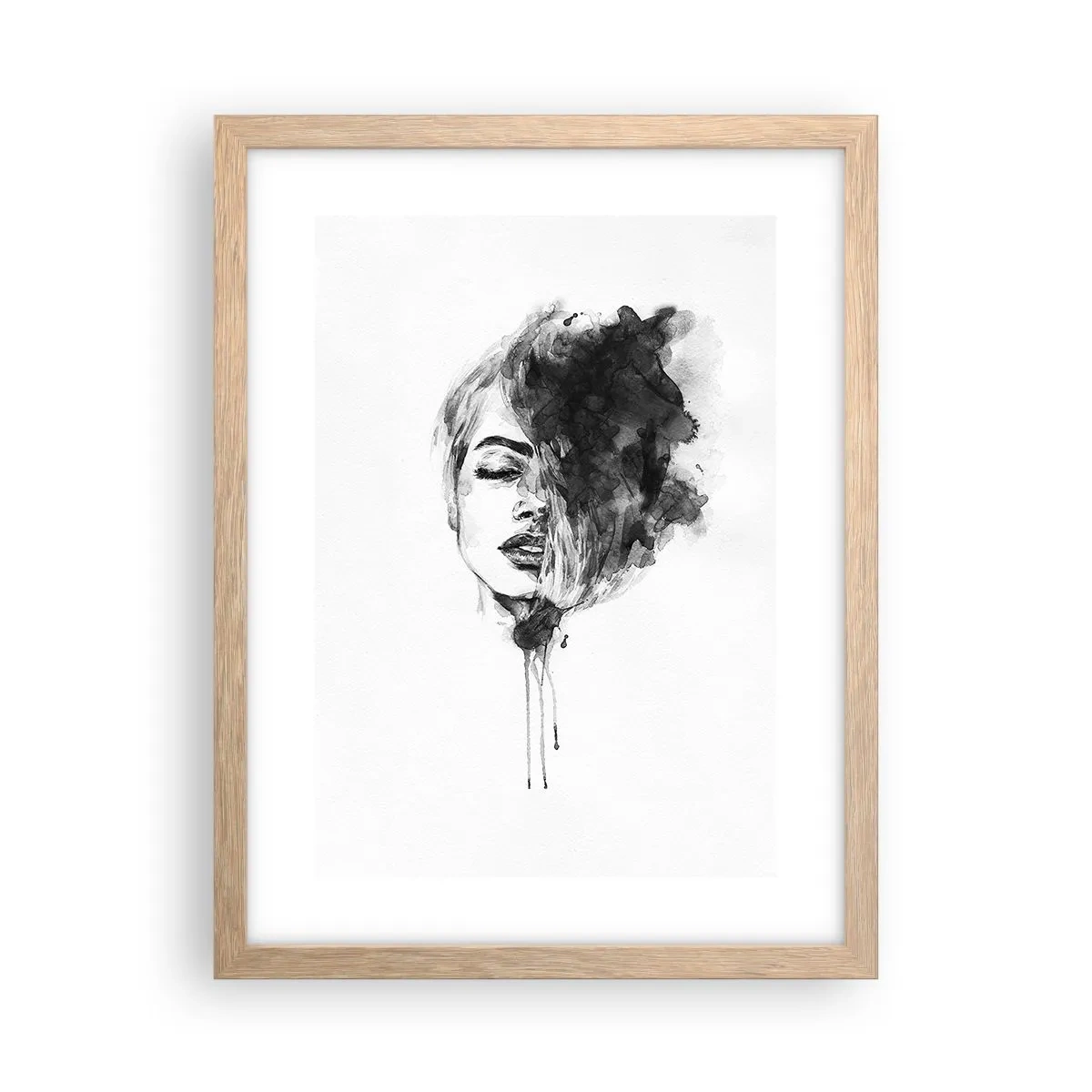 Poszter világos tölgy keretben - Miről álmodozik egy lány - 30x40 cm