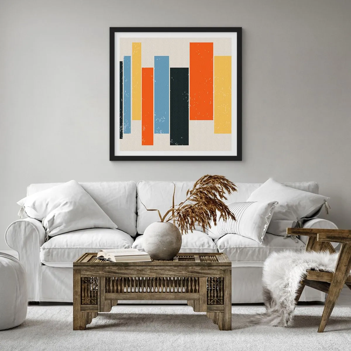 Poszter fehér keretben - Zenei felvétel - 60x60 cm