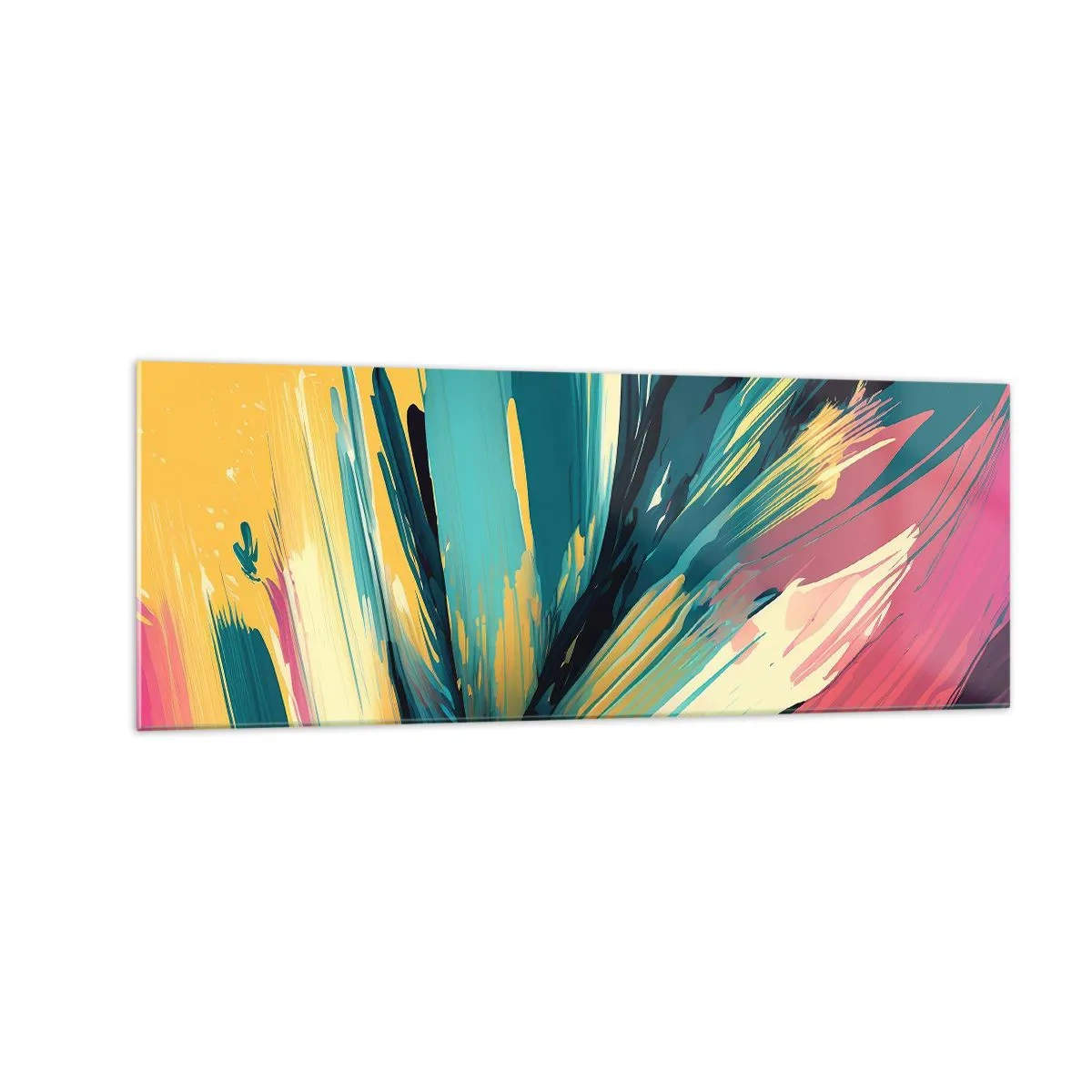 Üveg kép - Kompozíció - az öröm robbanása - 140x50 cm