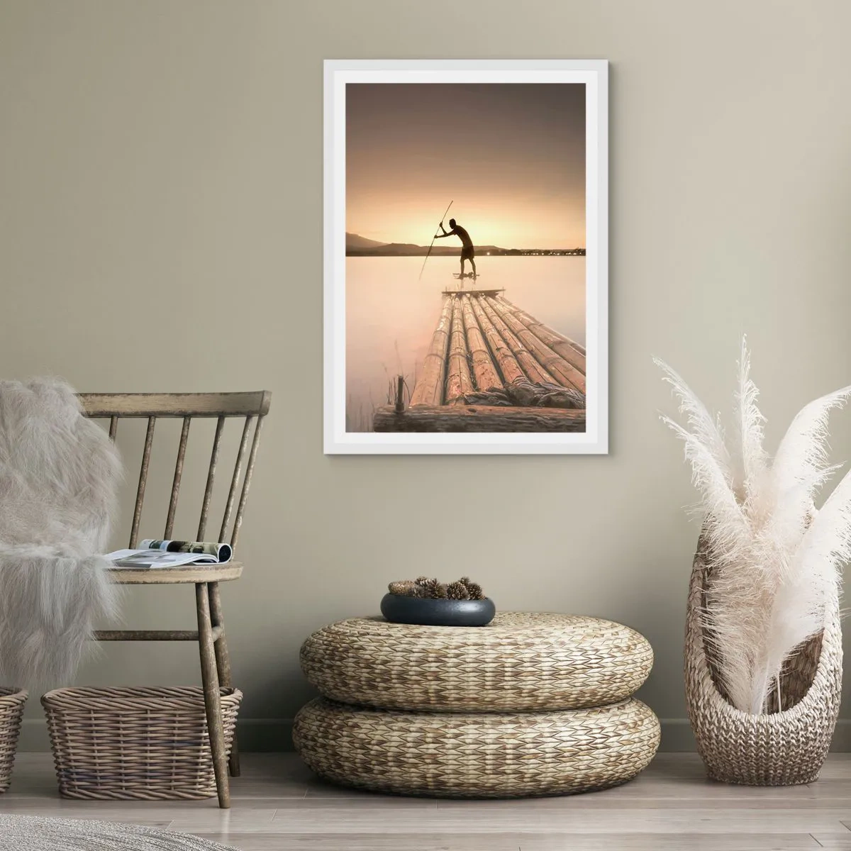 Poszter fekete keretben - Pihenés előtt - 50x70 cm