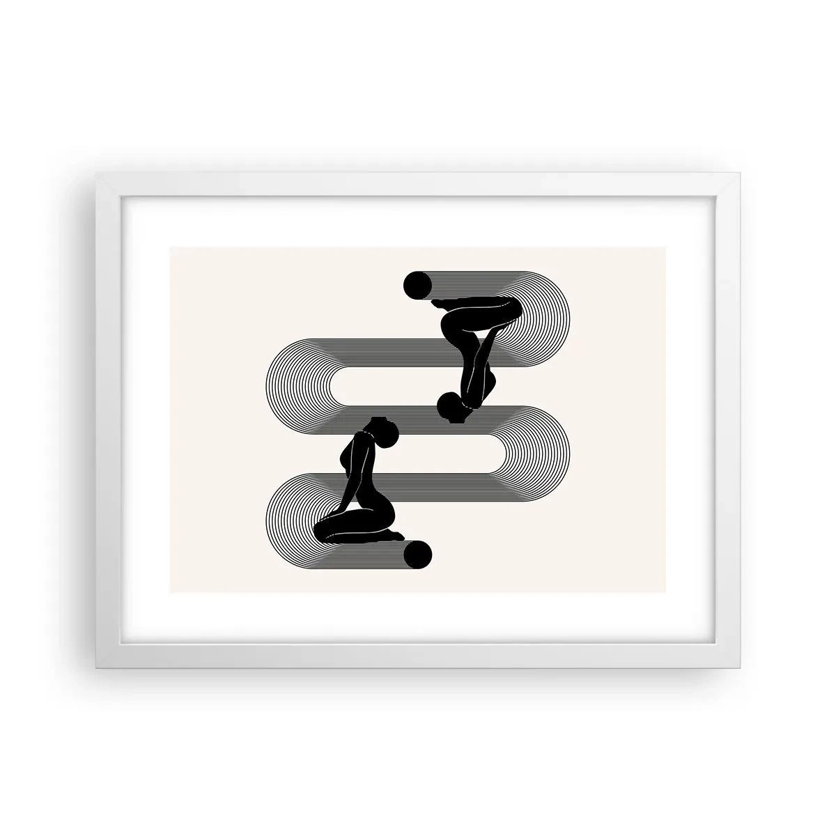 Poszter fekete keretben - Érzéki szimmetria - 40x30 cm