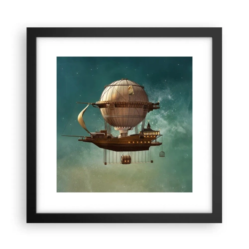 Poszter fehér keretben - Julius Verne üdvözöl - 30x30 cm