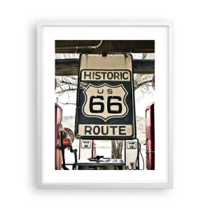 Poszter fekete keretben - Amerikai retro utazás - 40x50 cm