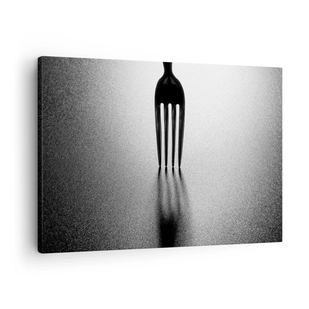 Vászonkép - Egy minimalista villa fekete-fehér változata árnyjátékkal. - 70x50cm - Fény és árnyék - Modern fali dekoráció nappalihoz és hálószobához ARTTOR