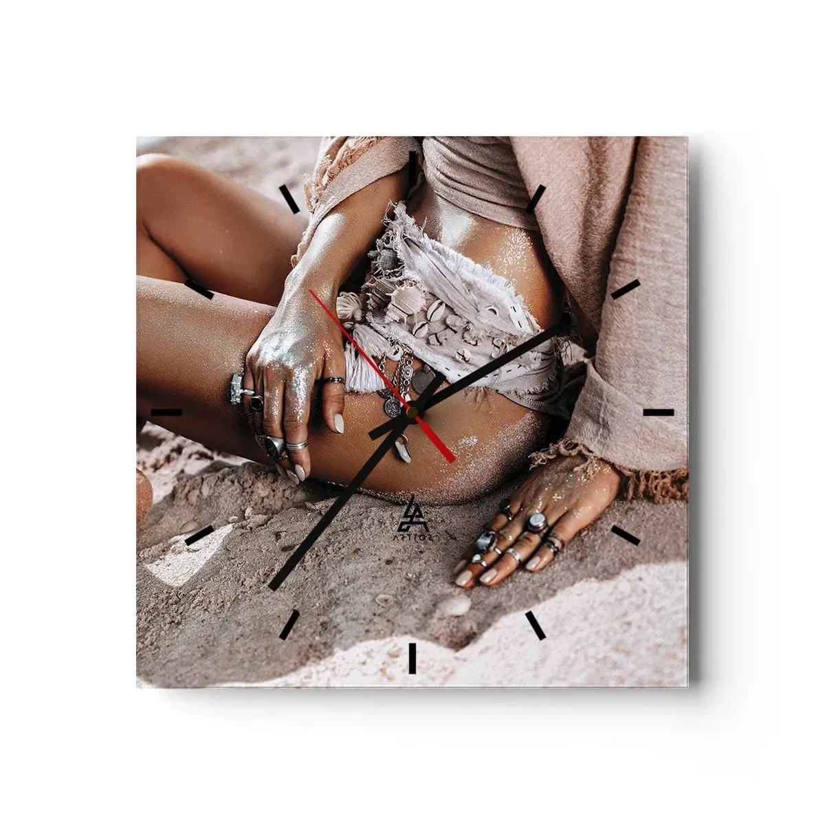 Falióra, Óra - A hullámok vetettek partra? - 40x40 cm