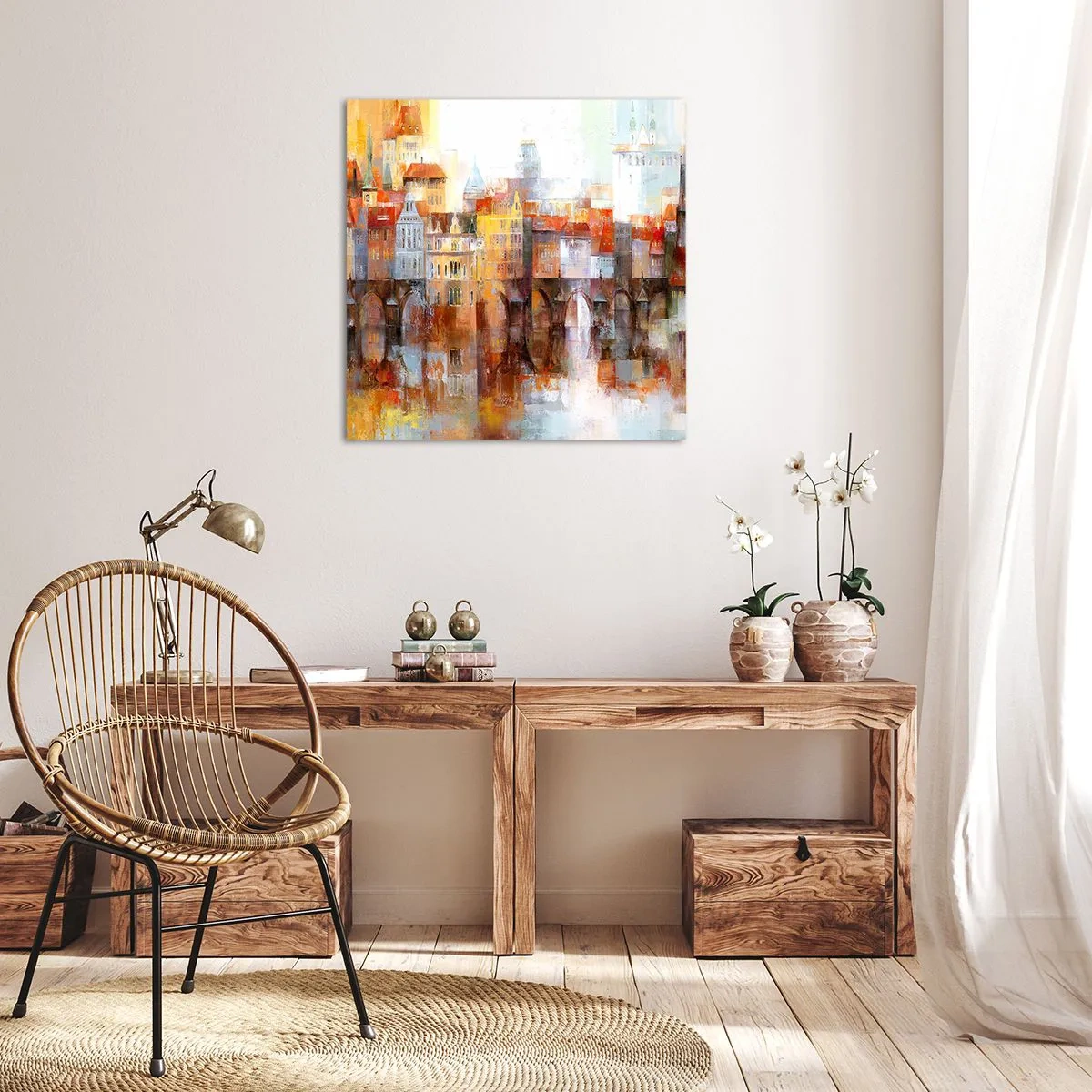 Vászonkép - A híd alatt is gyönyörű - 60x60 cm