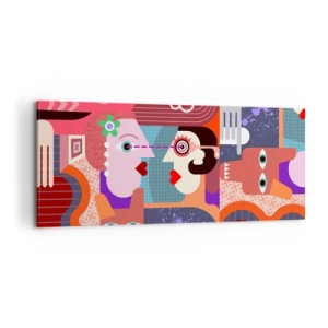 Vászonkép - Szemtől szembe - 100x40 cm