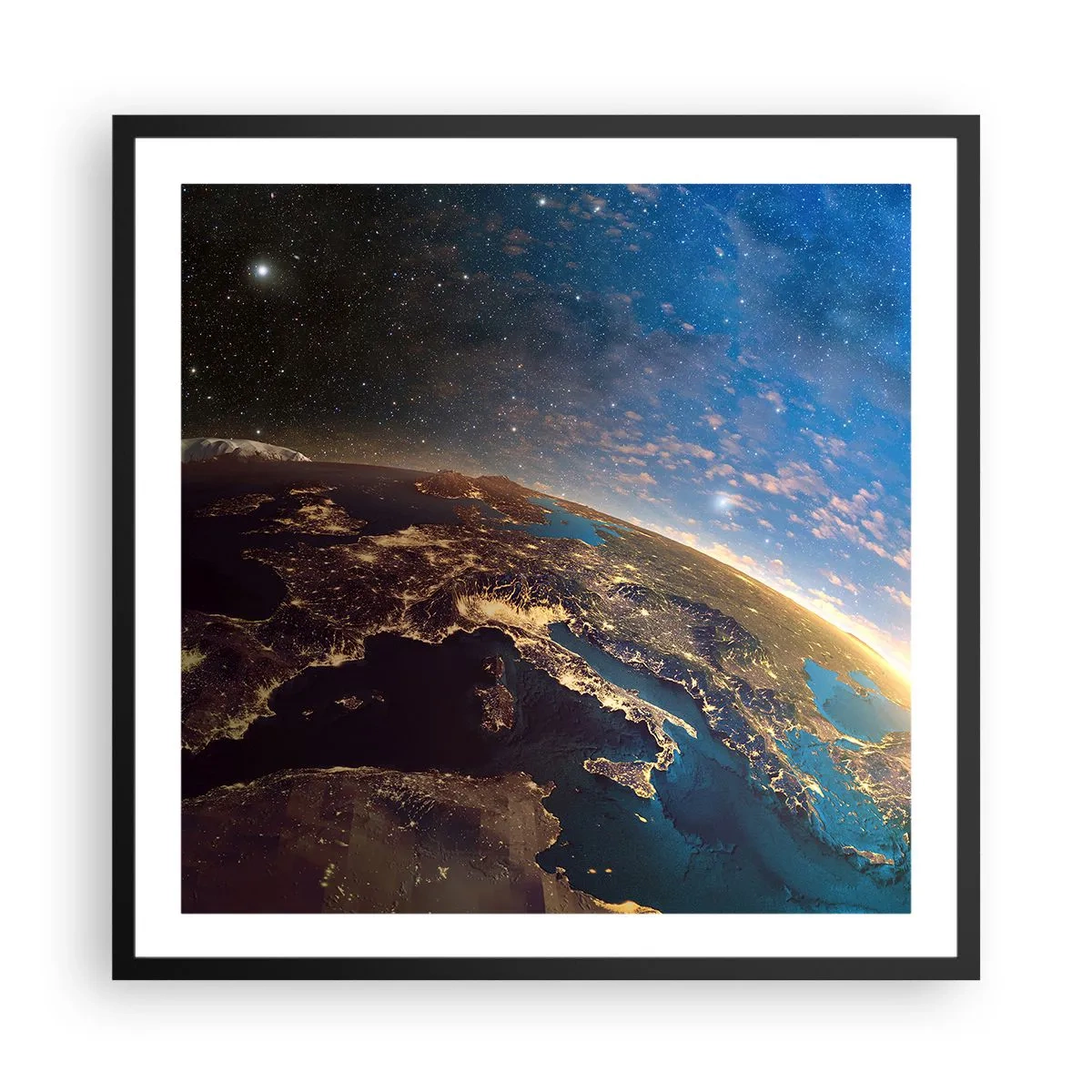 Poszter fehér keretben - Tekintsünk magunkra távolról - 60x60 cm