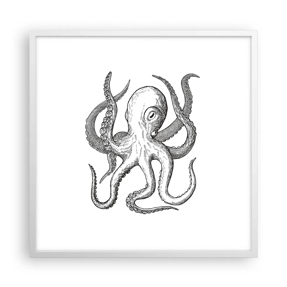 Poszter fekete keretben - Hullámokkal táncoló - 60x60 cm