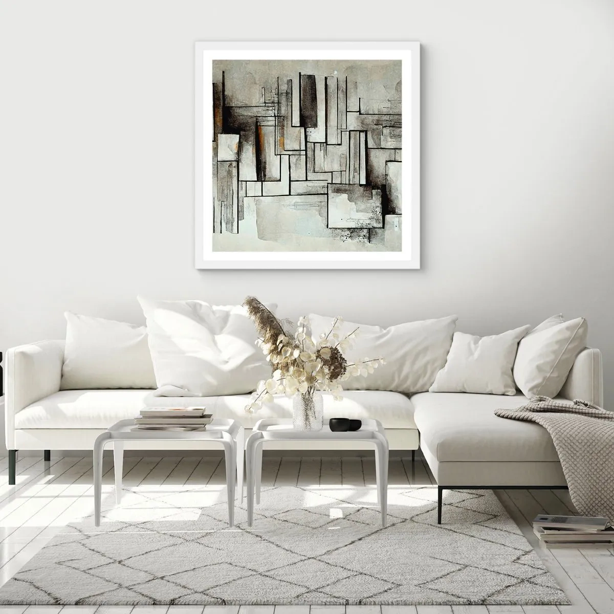 Poszter fekete keretben - Az egyszerűség ereje - 60x60 cm