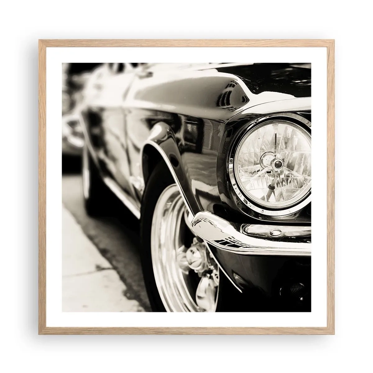 Poszter világos tölgy keretben - Tartós ragyogás - 60x60 cm