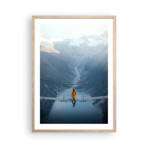 Poszter világos tölgy keretben - Elragadtatott a felfüggesztésben - 50x70 cm