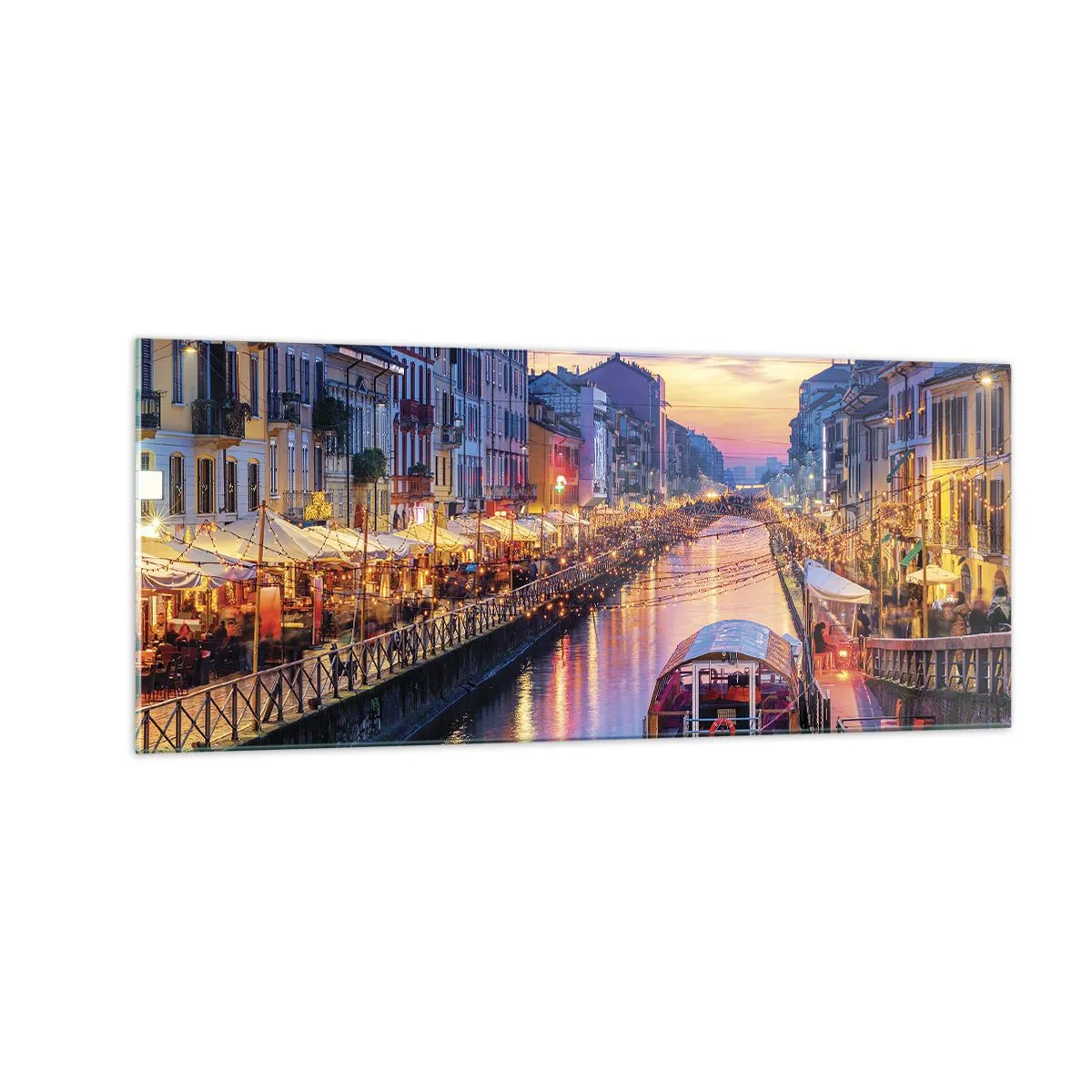 Üveg kép - Fény és öröm estéje - 100x40 cm