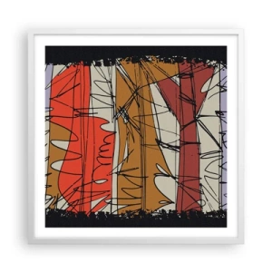Poszter fekete keretben - Spontán kompozíció - 60x60 cm