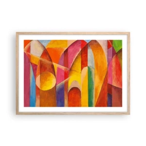 Poszter világos tölgy keretben - A nap katedrálisa - 70x50 cm