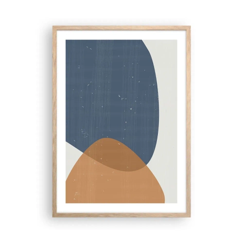 Poszter világos tölgy keretben - Oválisok és hatások - 50x70 cm