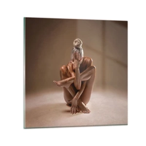 Üveg kép - A test és a lélek egysége - 40x40 cm