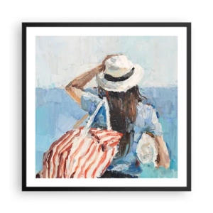 Poszter fehér keretben - Üdvözöljük a nyaraláson - 60x60 cm