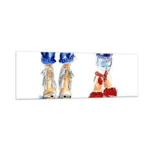 Üveg kép - Talán elmegyünk sétálni? - 90x30 cm