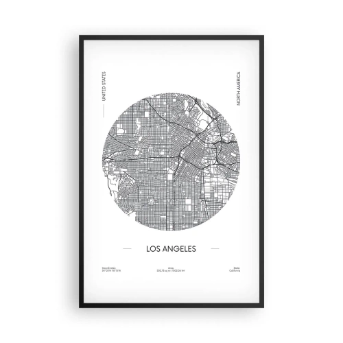 Poszter fehér keretben - Los Angeles anatómiája - 61x91 cm