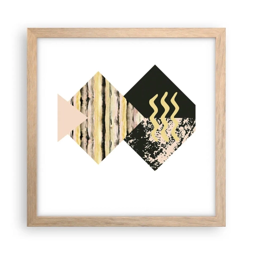 Poszter világos tölgy keretben - Nem olyan egyszerű - 30x30 cm