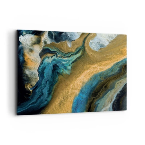 Vászonkép - Kék - sárga - kölcsönös hatások - 120x80 cm