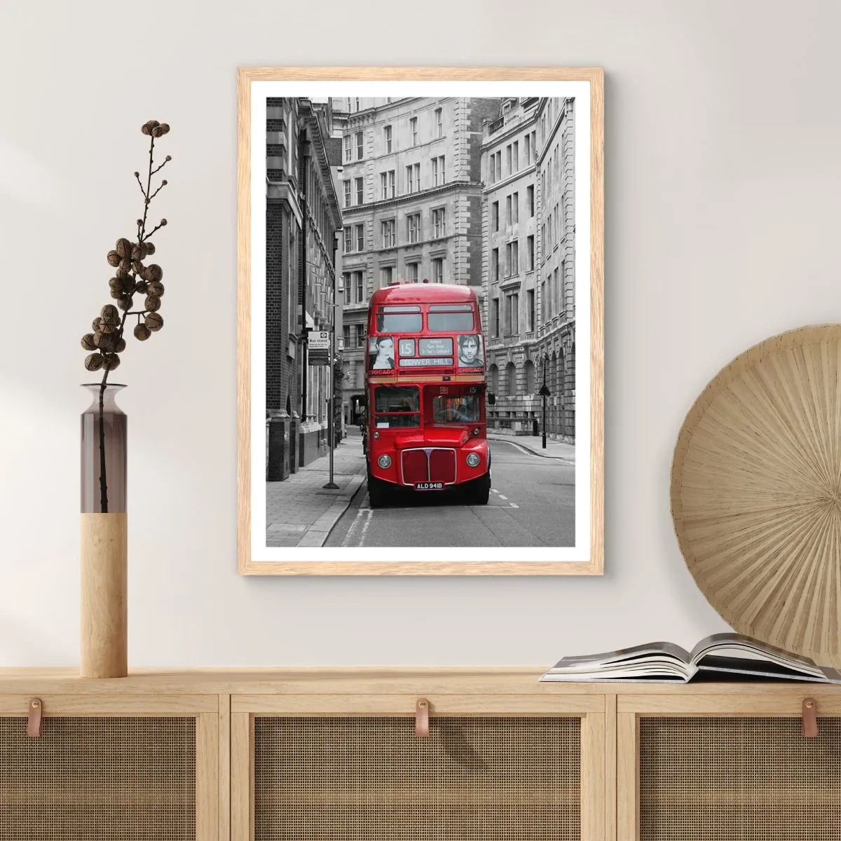 Poszter világos tölgy keretben - A mindennapi életnek nem kell szürkének lennie - 70x100 cm