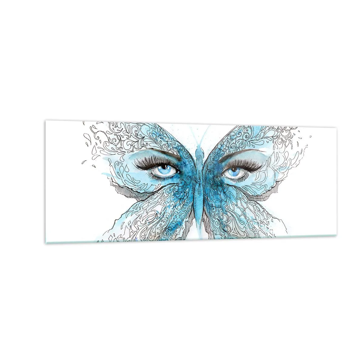 Üveg kép - Modraszek eros - 140x50 cm