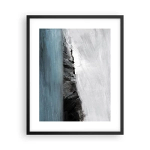 Poszter fehér keretben - Víz - föld: az elemek összecsapása - 40x50 cm