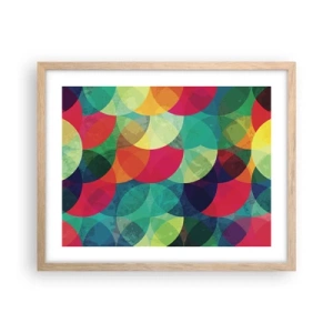 Poszter világos tölgy keretben - Felszívárványság - 50x40 cm