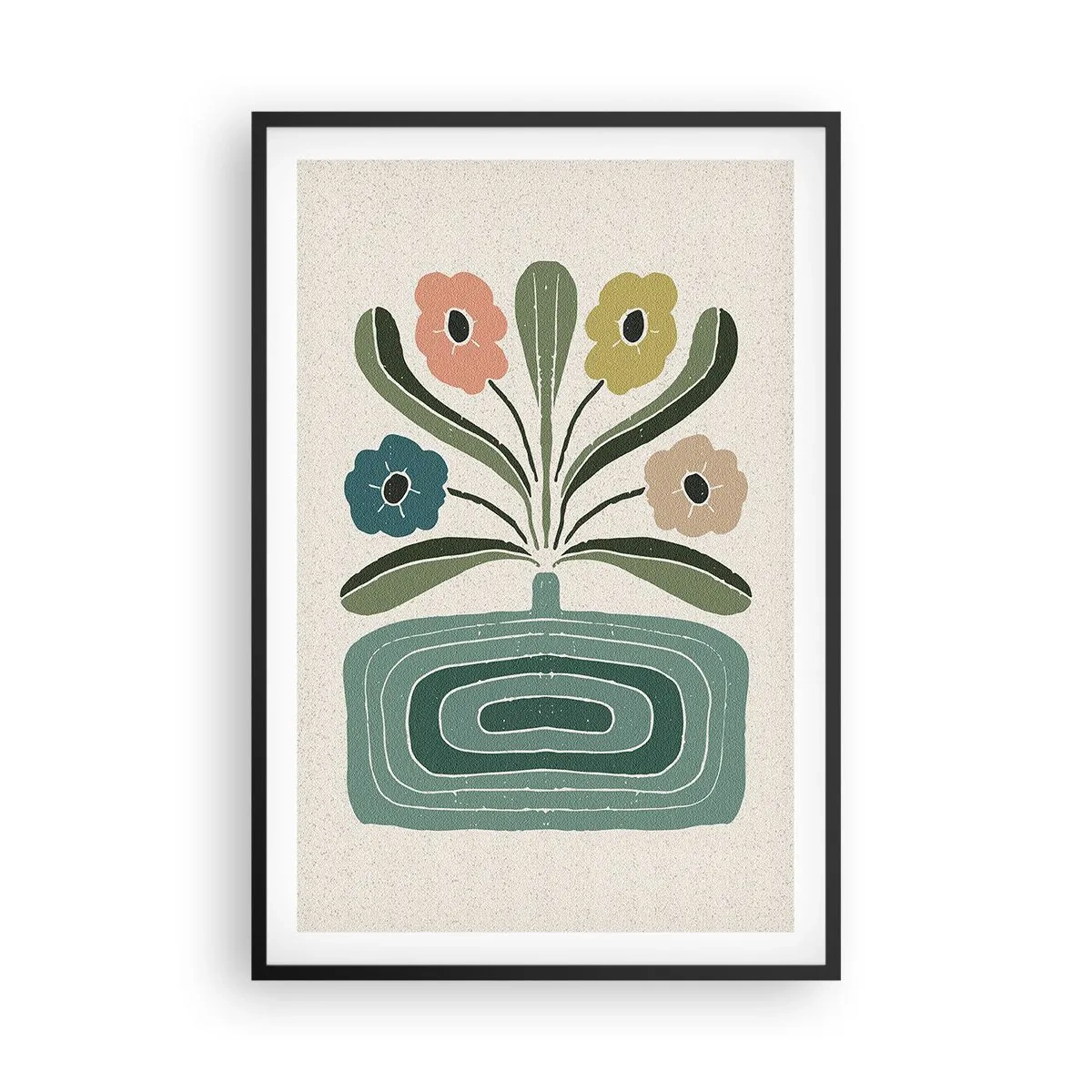 Poszter fehér keretben - Szimmetrikus csokor - 61x91 cm