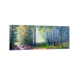 Üveg kép - Idilli táj - 140x50 cm