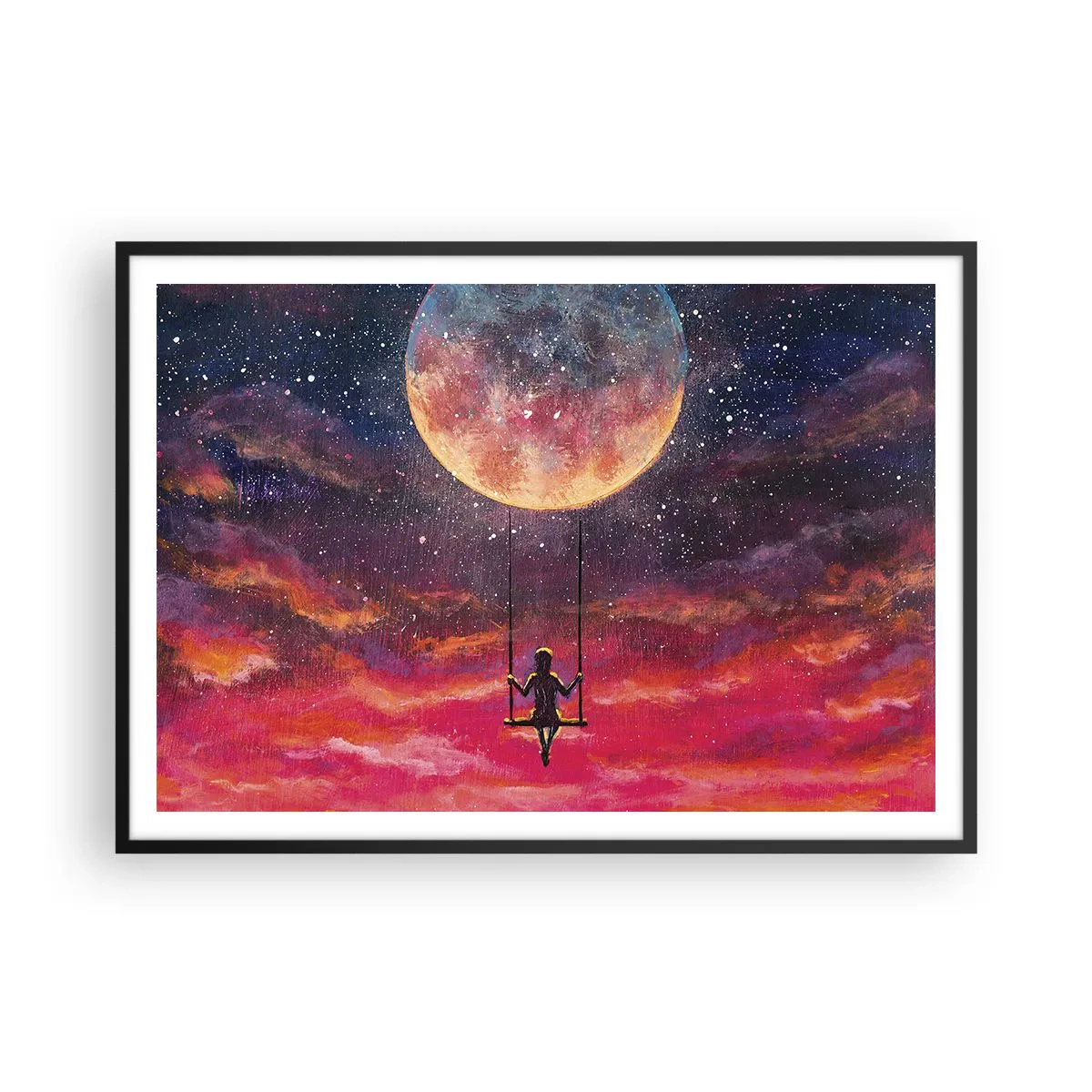 Poszter fehér keretben - Álmodozva - 100x70 cm