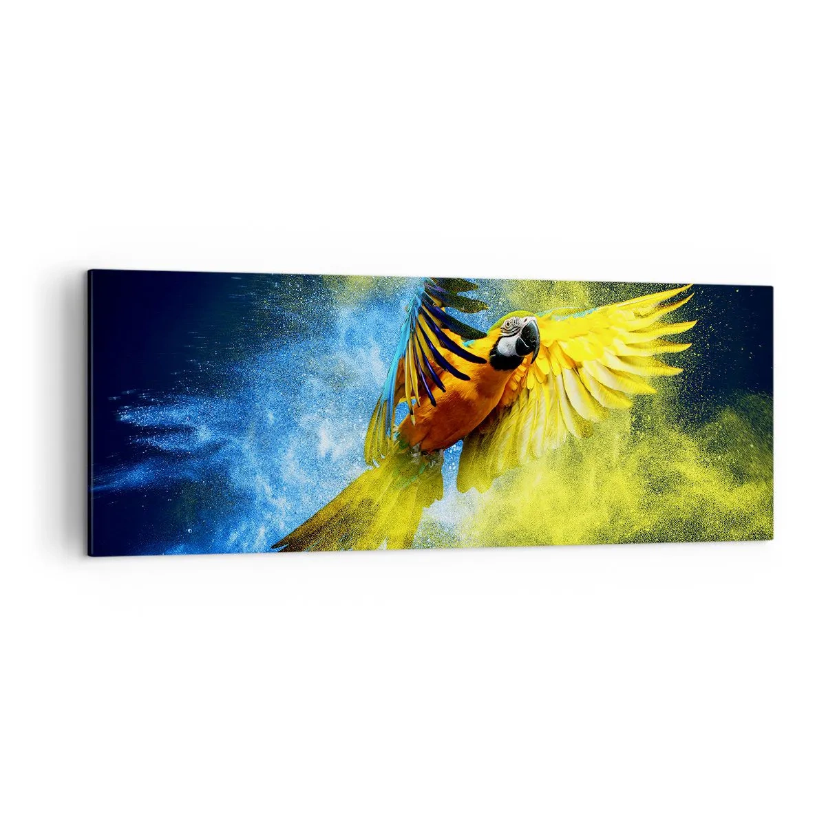Vászonkép - A kék és arany porban - 140x50 cm