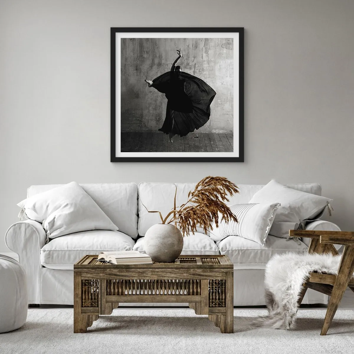 Poszter fehér keretben - Szenvedélyes pas - 60x60 cm