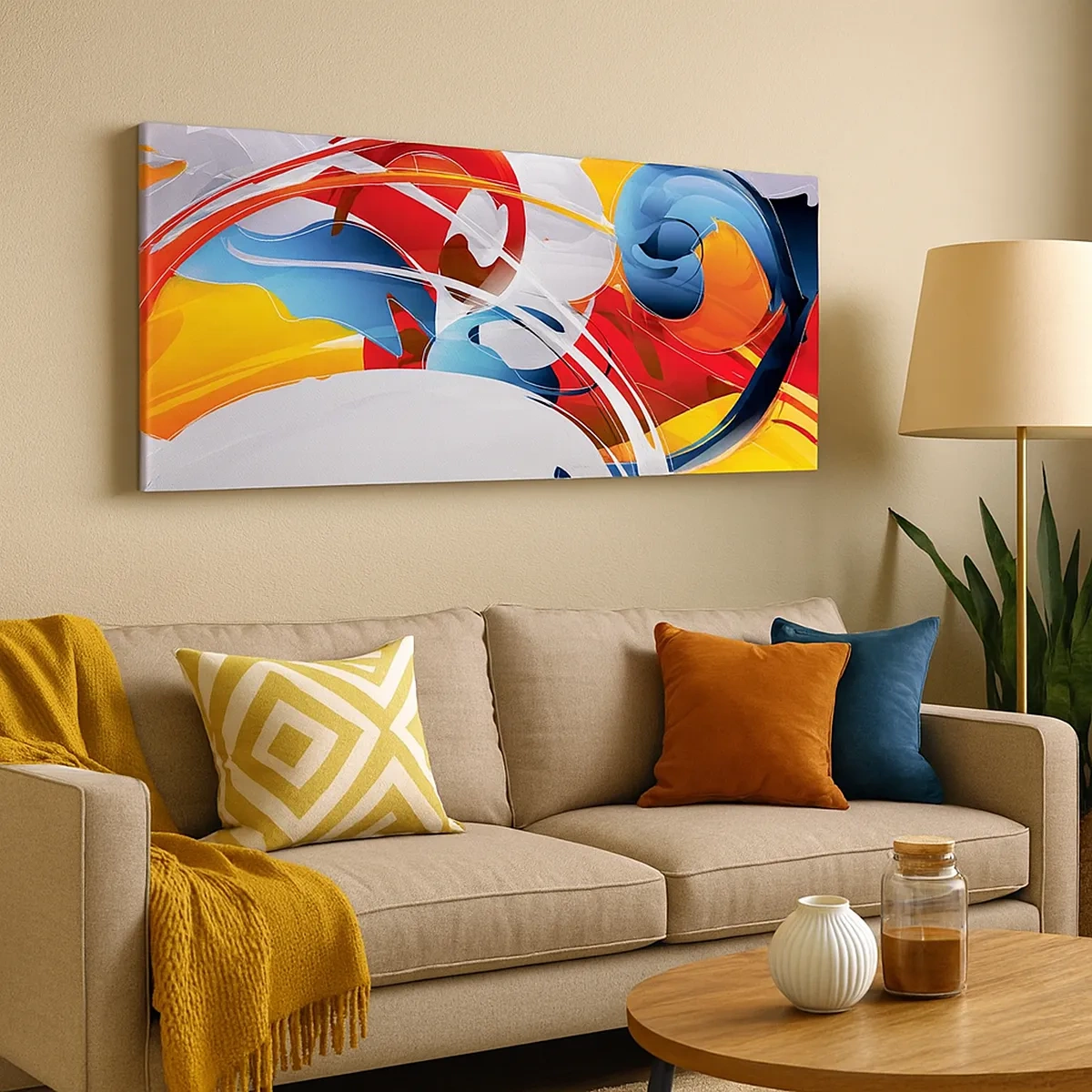 Vászonkép - Az elemek tánca - 30x30 cm