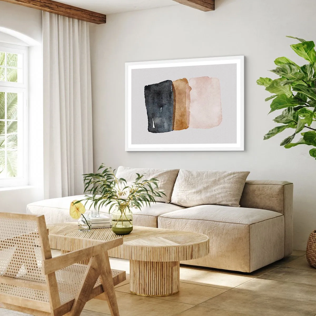 Poszter fekete keretben - A föld színeinek kompozíciója - 100x70 cm